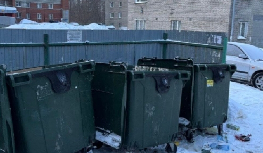 В Новосибирске мусоровозы не могут подъехать к контейнерным площадкам из-за нечищенных дворов