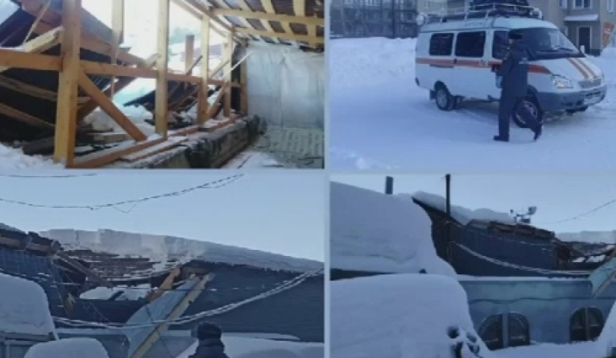 В Новосибирске произошло обрушение крыши здания в горнолыжном комплексе