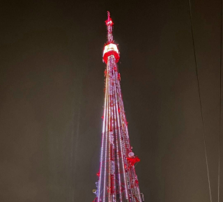 Праздничное световое шоу покажут на телебашне Новосибирска 8 марта