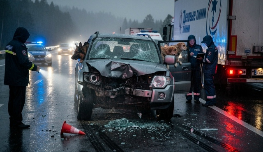 Фура вылетела на встречку и врезалась в кроссовер — водитель погиб
