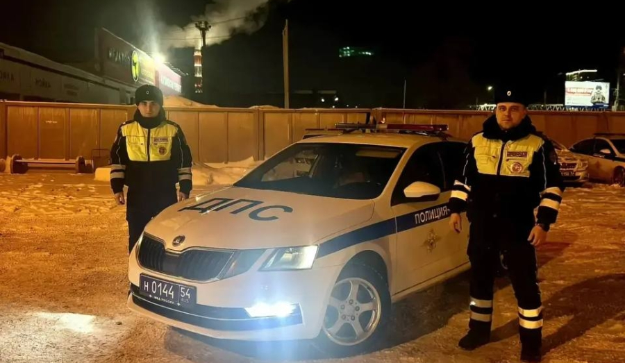 ДПС помогли роженице в Новосибирске