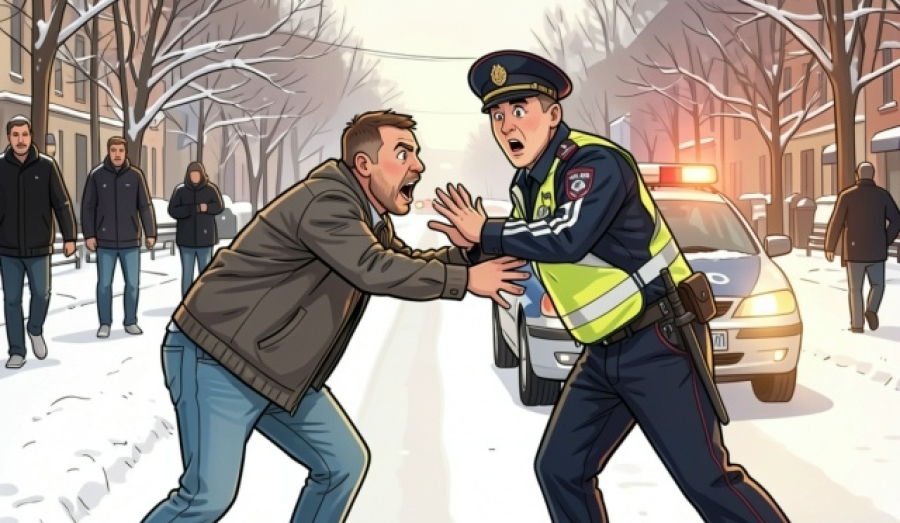 Пьяный новосибирец пытался укусить ГАИшника за нос