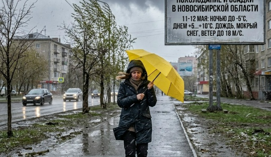 Похолодание и осадки ожидаются в Новосибирской области