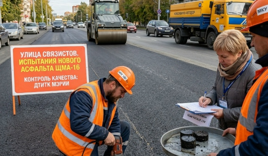 В Новосибирске начались испытания нового вида асфальта