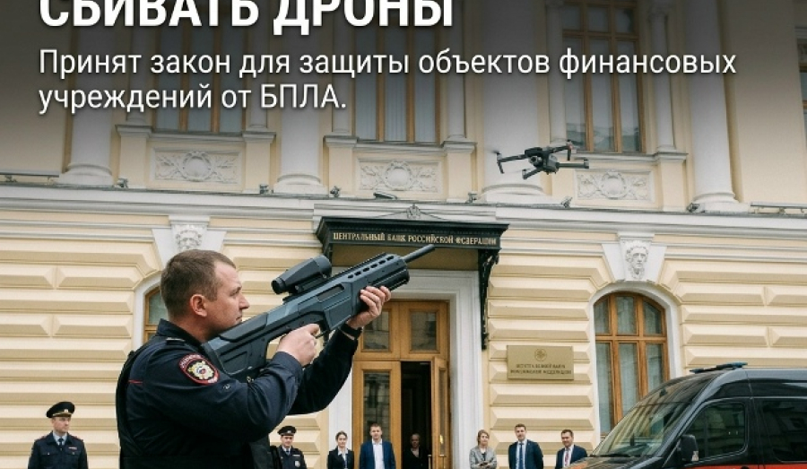 Госдума разрешила сбивать дроны сотрудникам банков и инкассаторам
