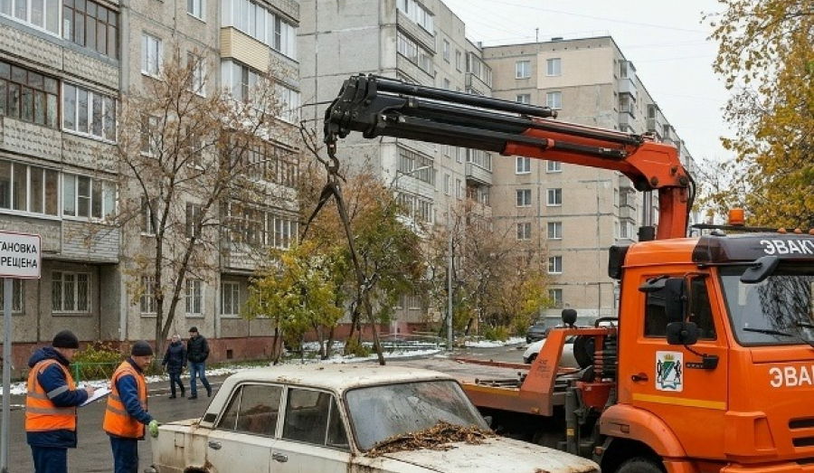 В Новосибирске уберут брошенные автомобили