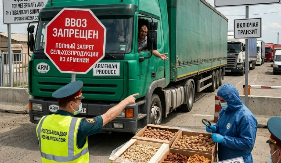 Россия полностью запретила ввоз сельхозпродукции из Армении