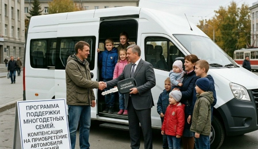 Компенсация за авто многодетным семьям Новосибирска