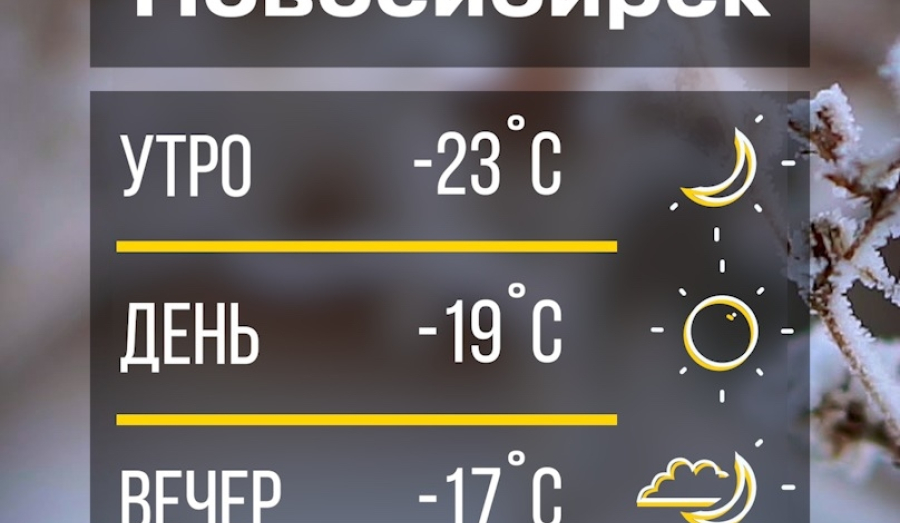 Сегодня в Новосибирске продолжится мороз